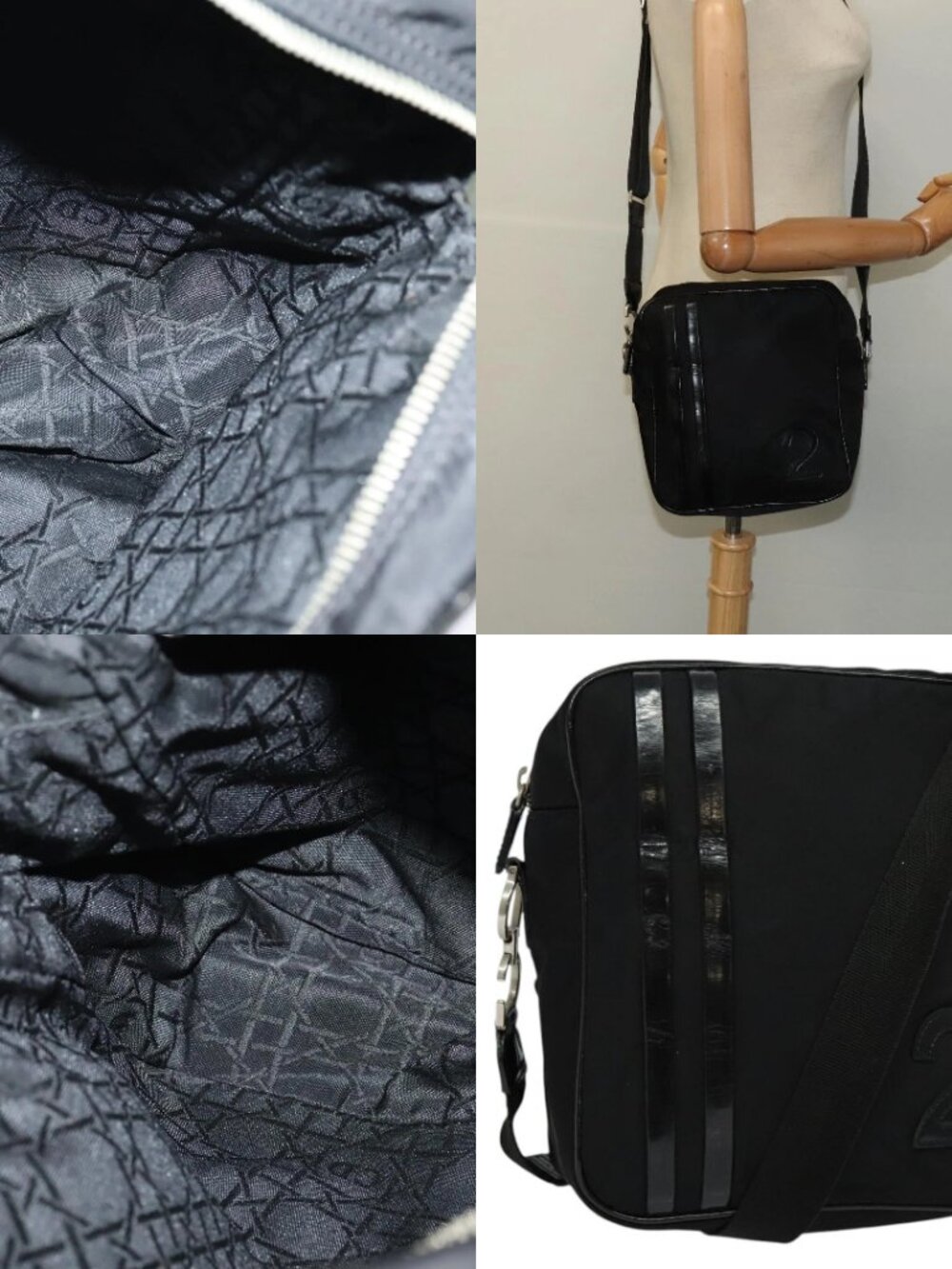 Christian Dior Shoulder Bag Nylon Black Auth bs24209 - Picture 14 of 15